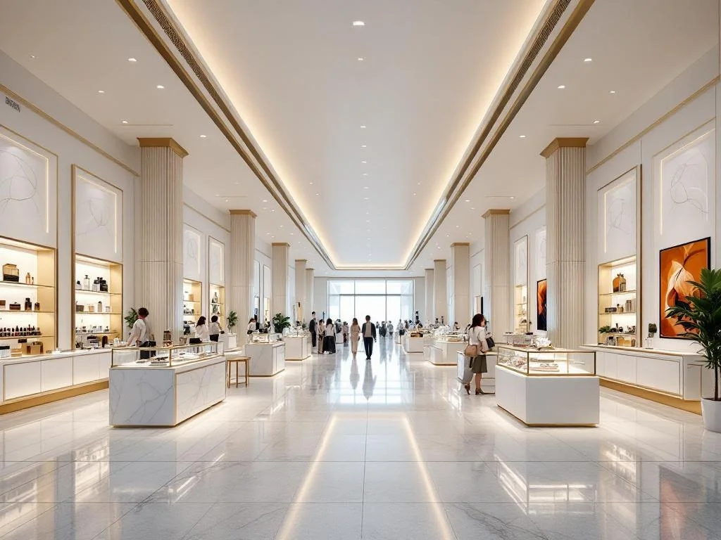 Airport — Duty-Free Retail, Bright Showcase