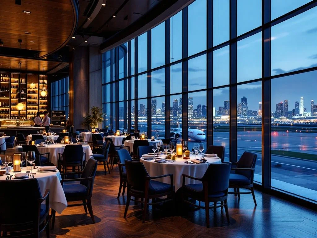Airport — Fine-Dining Restaurant, Skyline Window