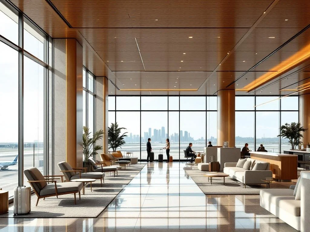 Airport — VIP Business Lounge, Skyline View