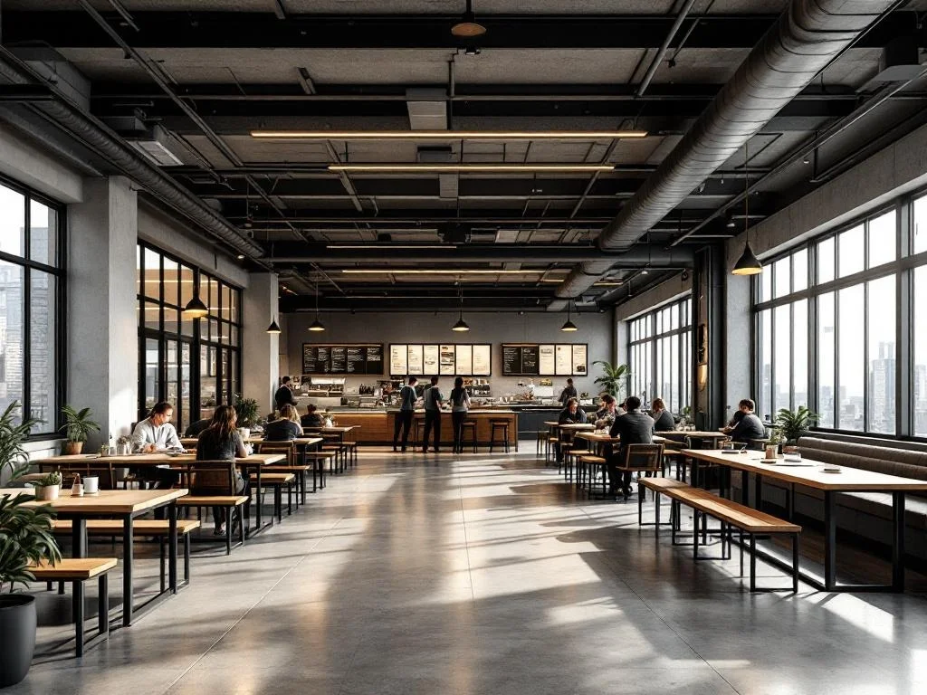Public — Corporate Cafeteria, Industrial Modern