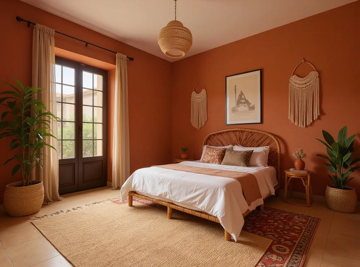 Bedroom — Bohemian, Rattan & Macramé