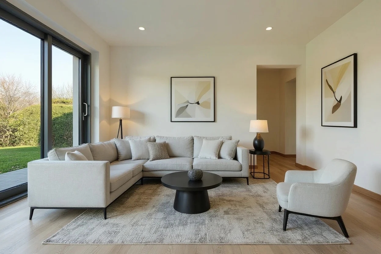Furnished Living Room (Empty Space)